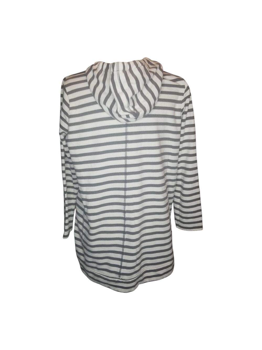 Motherhood Maternity Gray Striped Hoodie - Picture 4 of 5